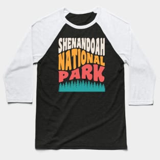 Shenandoah National Park Shenandoah Valley Vintage Typography Baseball T-Shirt